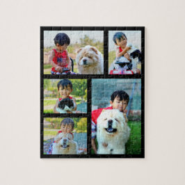 画像カスタマイズコラージュ5枚の写真 ジグソーパズル