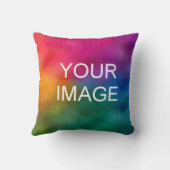 画像カスタムフォトビジネスロゴテンプレートの追加 クッション (裏面)