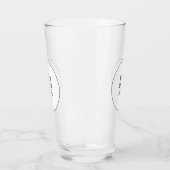 画像カスタム写真またはビジネスロゴ16oz Beer タンブラーグラス (左)