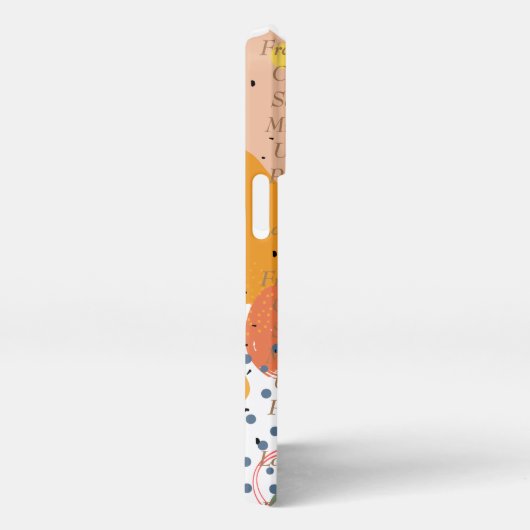 画像カスタム及び文字モダン抽象芸術カラフル iPhoneケース (右側面)