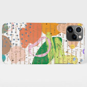 画像カスタム及び文字モダン抽象芸術カラフル iPhoneケース (裏面横)