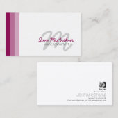 画像コンサルタント美しいカラーキュラシブモノグラム 名刺 (正面/裏面)