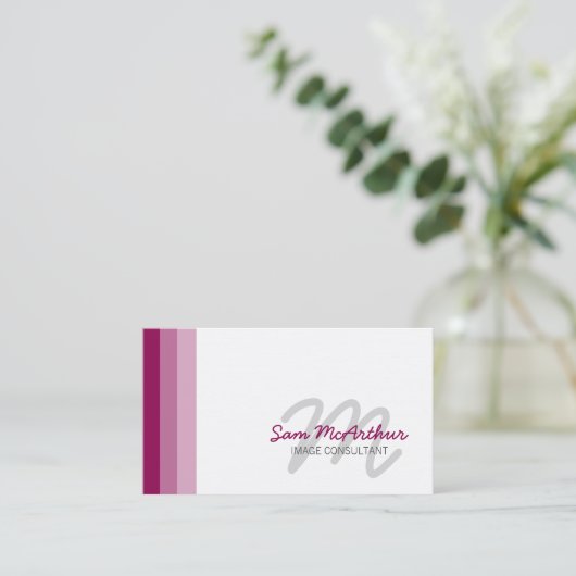 画像コンサルタント美しいカラーキュラシブモノグラム 名刺 (スタンド正面)