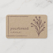 画像テンプレート素朴フローラフラワークラフト紙 名刺 (正面)