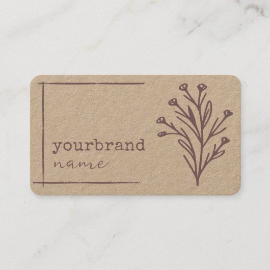 画像テンプレート素朴フローラフラワークラフト紙 名刺 (正面)