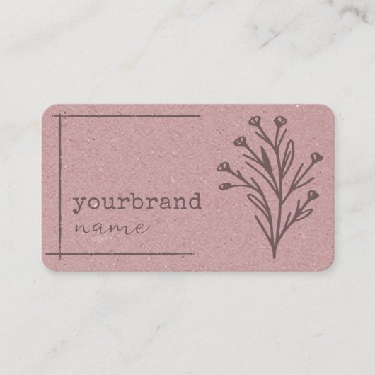 画像テンプレート素朴フローラフラワークラフト紙 名刺 (正面)