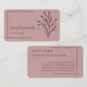 画像テンプレート素朴フローラフラワークラフト紙 名刺 (正面/裏面)