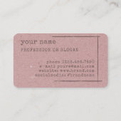 画像テンプレート素朴フローラフラワークラフト紙 名刺 (裏面)