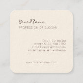 画像テンプレート素朴神秘的な蝶スケッチ スクエア名刺 (裏面)