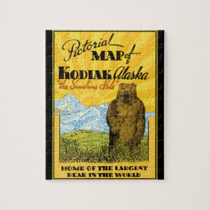 画像ポスターKodiak Alaska Bearパズル ジグソーパズル