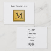 画像モノグラムデザインの印カスタム刷画像。 名刺 (正面/裏面)