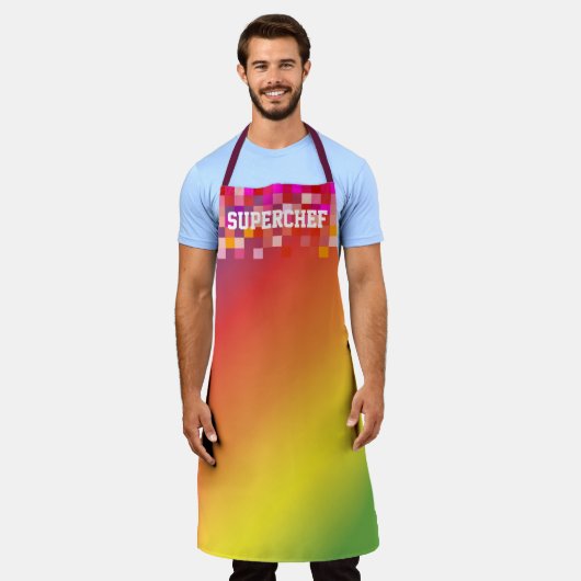 画像ユニークエプロン最高の付きギフト エプロン (着用した状態)