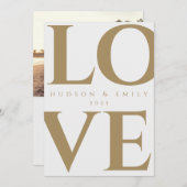 画像付きのエンゲージメント発表 招待状 (正面/裏面)