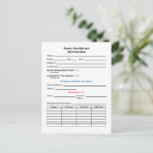 画像付き家庭医療情報カード ポストカード (スタンド正面)