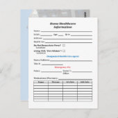 画像付き家庭医療情報カード ポストカード (正面/裏面)