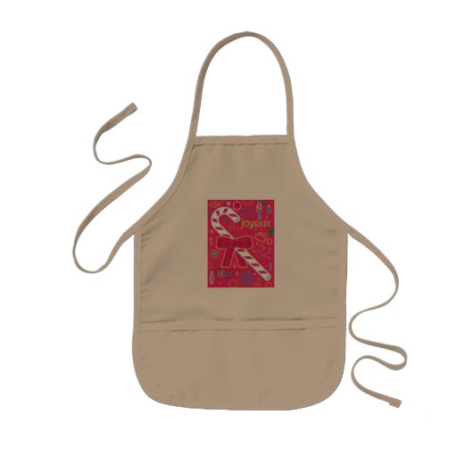 画像的なキャンディ・ケーン 子供用エプロン (正面)