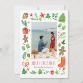 画像的なクリスマスの水彩画 シーズンカード (正面)