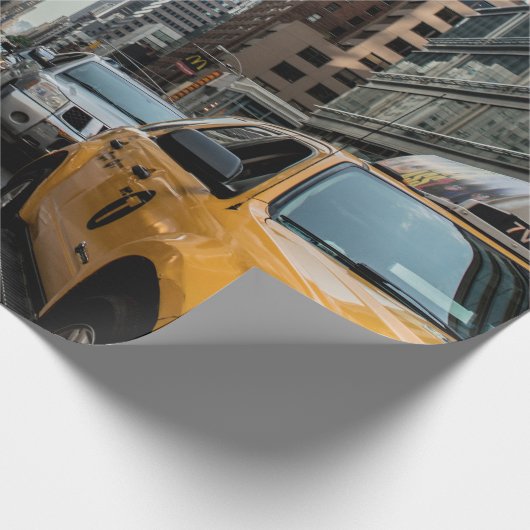 画像的なニューヨークシティの黄色いタクシー ラッピングペーパー (角)