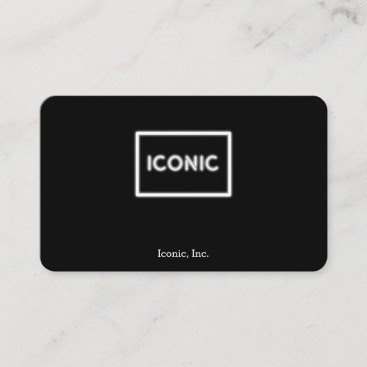 画像的なネオン白く白熱 名刺 (正面)