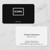 画像的なネオン白く白熱 名刺 (正面/裏面)