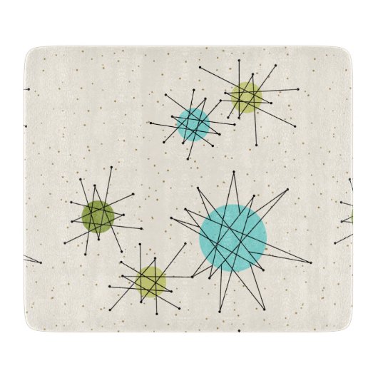 画像的な原子スターバストのまな板 カッティングボード (正面)