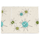 画像的な原子スターバストのギフトバッグ ラージペーパーバッグ (正面)