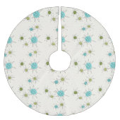 画像的な原子スターバストのクリスマスツリーのスカート ブラッシュドポリエステルツリースカート (正面)