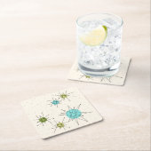 画像的な原子スターバストのペーパーコースター スクエアペーパーコースター (インサイチュ)