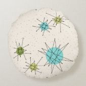 画像的な原子スターバストの円形の枕 ラウンドクッション (裏面)