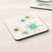 画像的な原子スターバストの堅いプラスチックコースター コースター (左側)