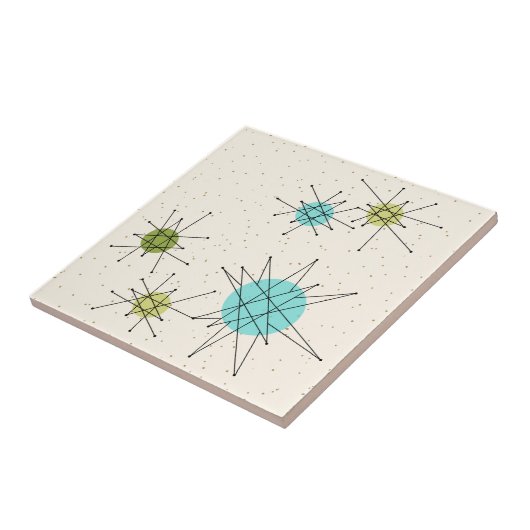 画像的な原子スターバストの小さいセラミックタイル タイル (側面)