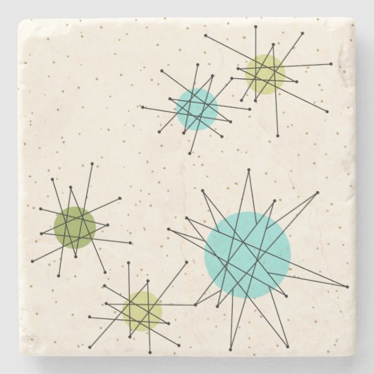 画像的な原子スターバストの石造りのコースター ストーンコースター (正面)