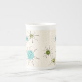 画像的な原子スターバストの骨灰磁器のマグ ボーンチャイナマグカップ (正面)