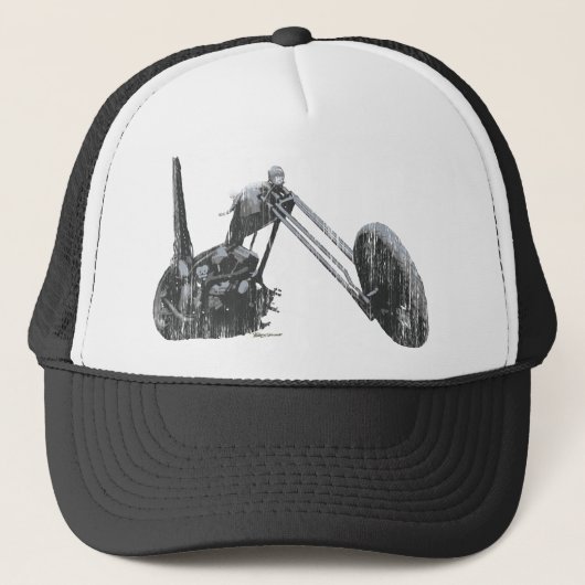 画像的な古い学校のヴィンテージのカスタムのチョッパー キャップ (正面)