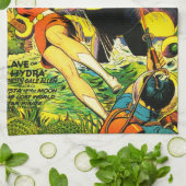 画像的な40年代のサイファイのパルプの漫画 キッチンタオル (折り畳み)