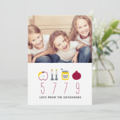 画像的なAppleの蜂蜜のRosh Hashanahの写真カード-赤 シーズンカード (スタンド正面)