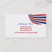 画像的の! 赤白青の政治共和党員 名刺 (裏面)