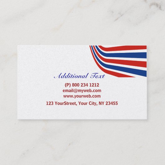 画像的の! 赤白青の政治共和党員 名刺 (裏面)