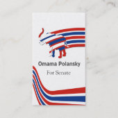 画像的の! 赤白青の政治共和党員 名刺 (正面)