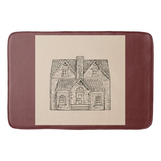 画像賛美テンプレート付き本館 バスマット (正面)