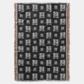 画像、スタイリッシュデザイン、またはビジネスロゴのパターン スローブランケット (正面縦)