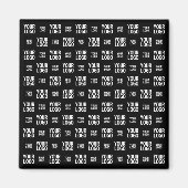 画像、スタイリッシュデザイン、またはビジネスロゴのパターン マグネット (正面)