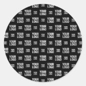 画像、スタイリッシュデザイン、またはビジネスロゴのパターン ラウンドシール (正面)