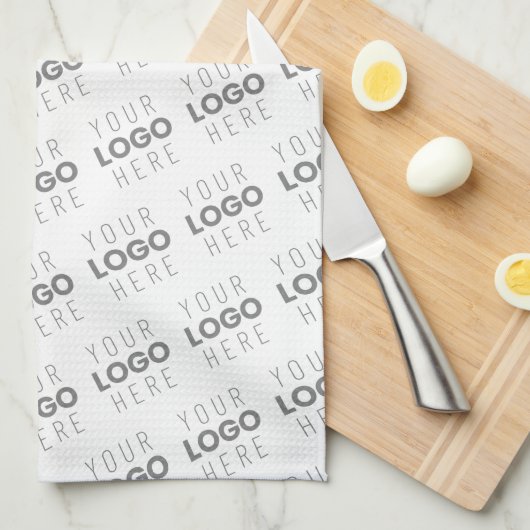 画像/ロゴを自動的に明るくする+パターン キッチンタオル (四つ折り)