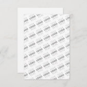 画像/ロゴを自動的に明るくする+パターン サンキューカード (正面/裏面)