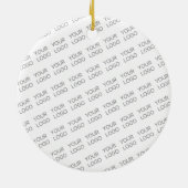 画像/ロゴを自動的に明るくする+パターン セラミックオーナメント (裏面)