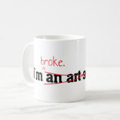 画学生のマグを壊しました コーヒーマグカップ (正面左)