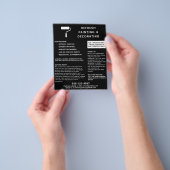 画家およびデコレータ絵を描ローラブラック チラシ (手)