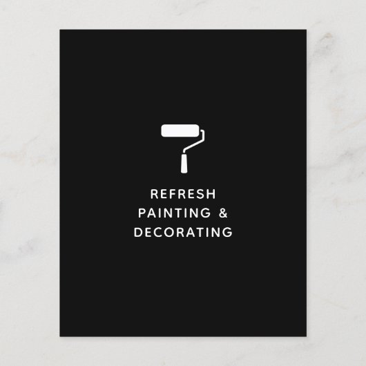 画家およびデコレータ絵を描ローラブラック チラシ (裏面)