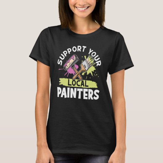 画家が地元の画家をサポート Tシャツ (正面)